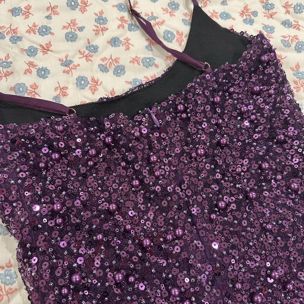 Oh Polly Purple Sequin Mini Dress - Picture 6 of 8